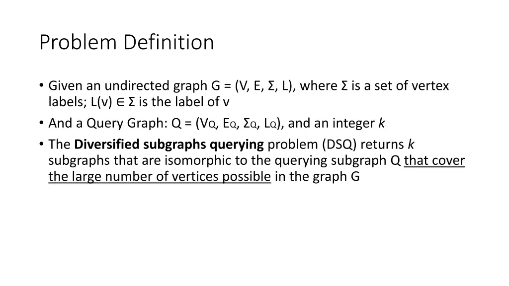 problem definition