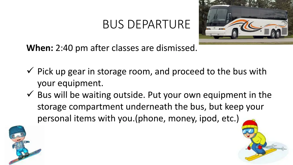 bus departure