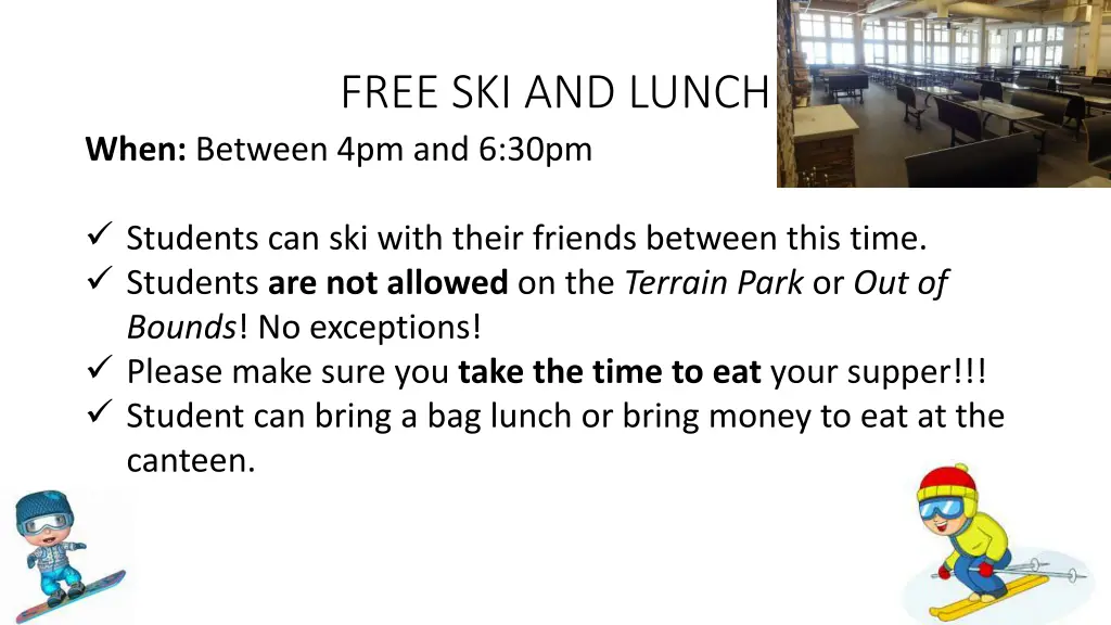 free ski and lunch