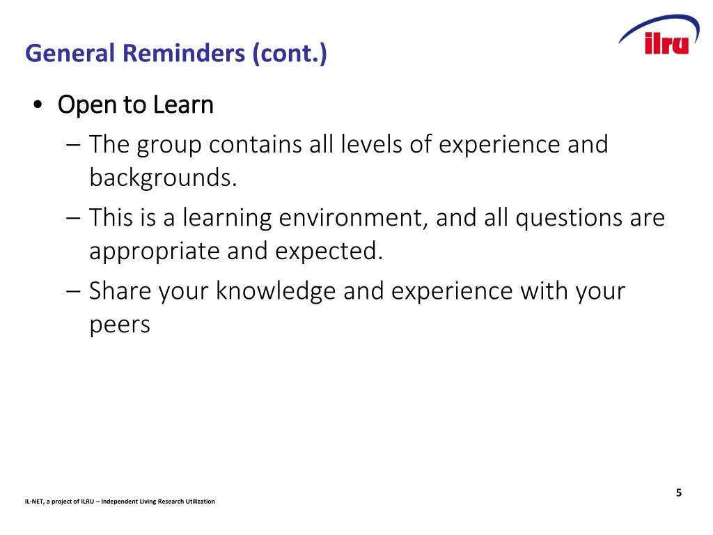 general reminders cont