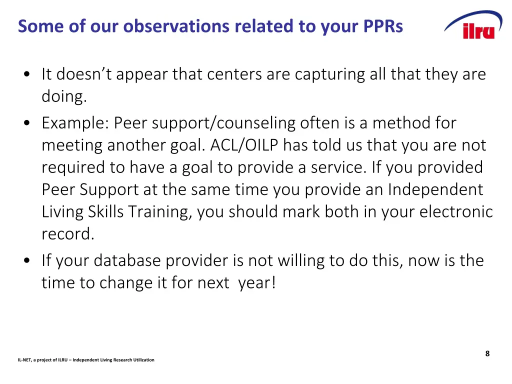some of our observations related to your pprs