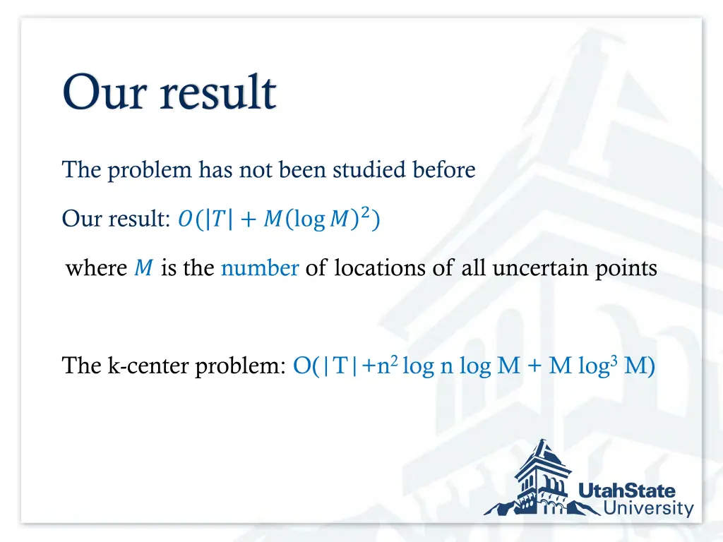 our result