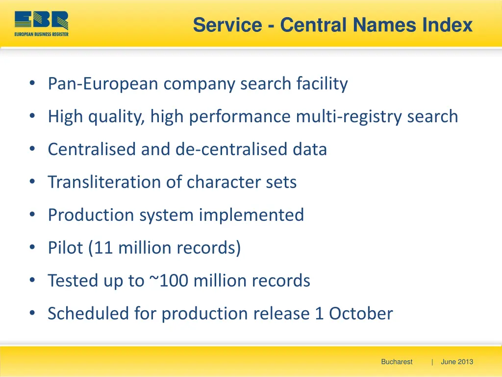 service central names index