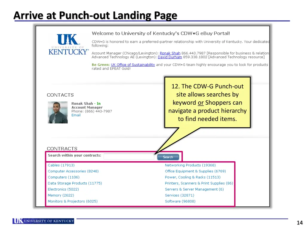 arrive at punch out landing page