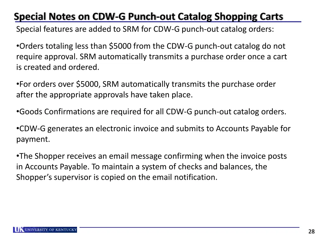 special notes on cdw g punch out catalog shopping
