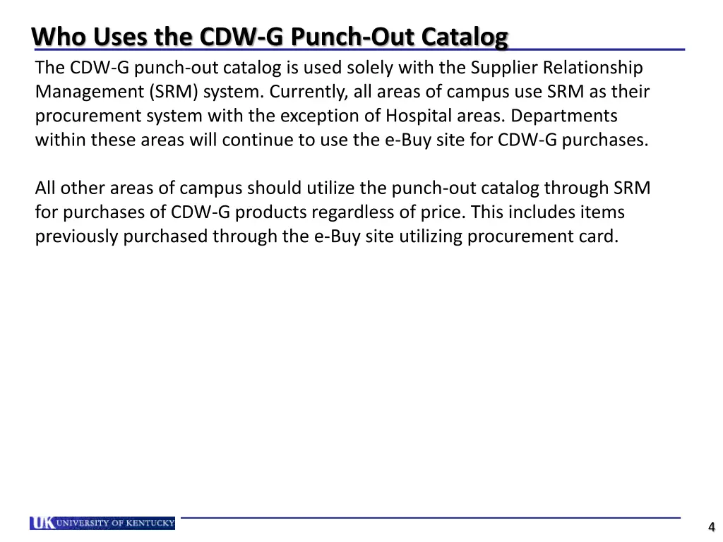 who uses the cdw g punch out catalog