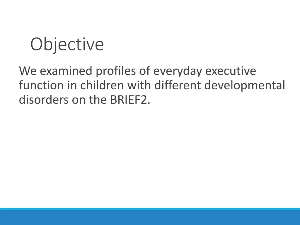objective