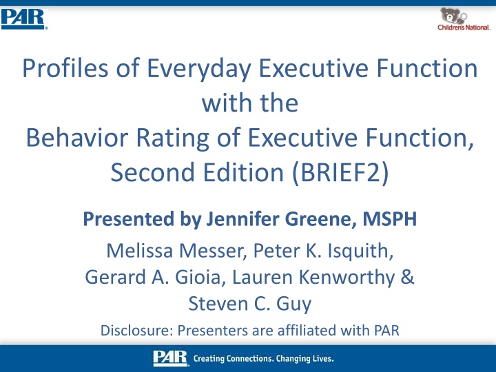 profiles of everyday executive function with
