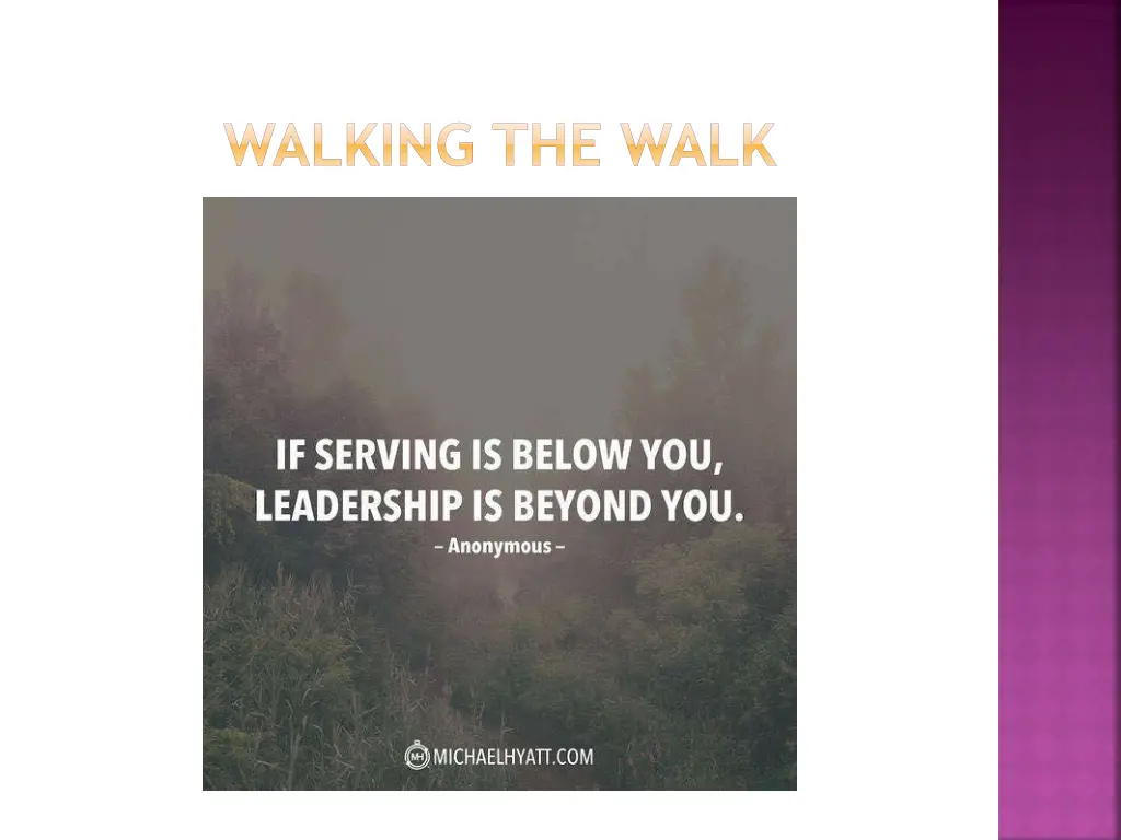 walking the walk