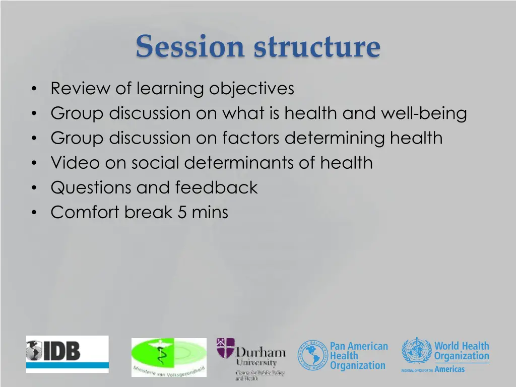 session structure