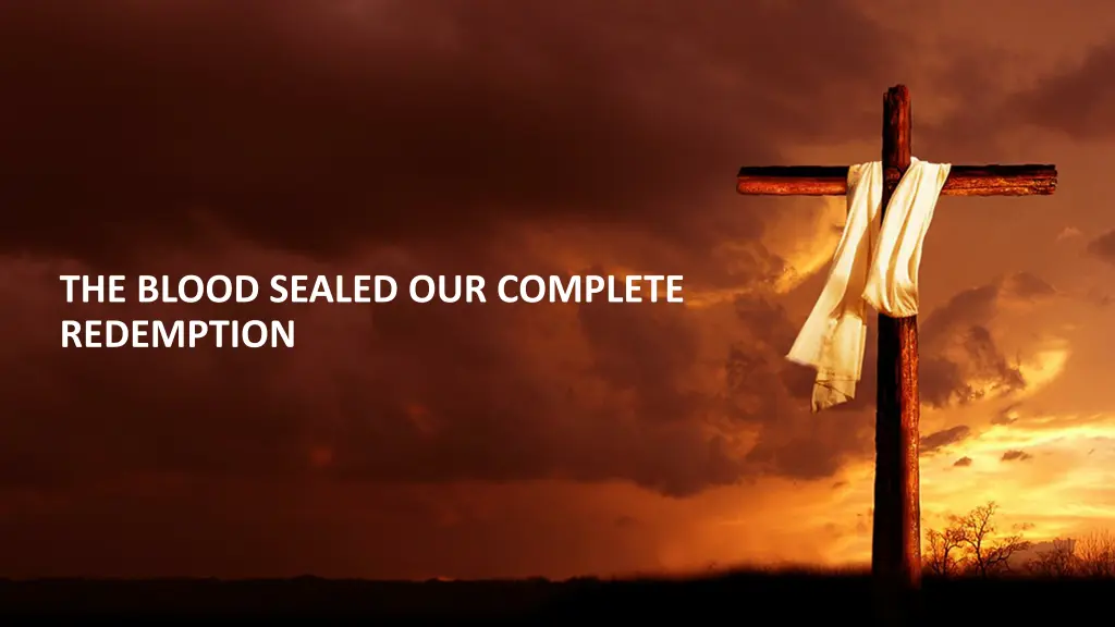 the blood sealed our complete redemption