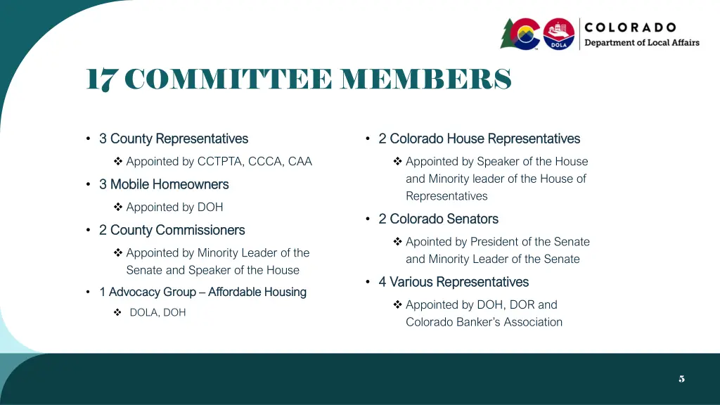 17 committee members