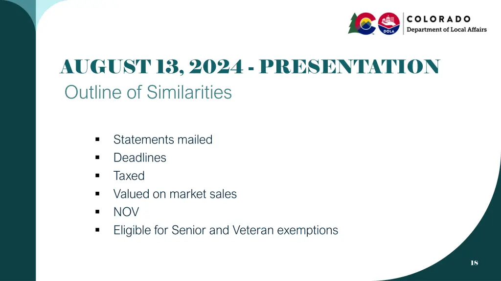 august 13 2024 presentation outline