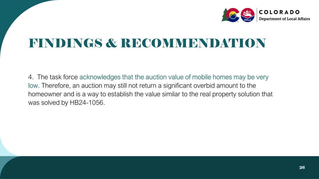 findings recommendation 3