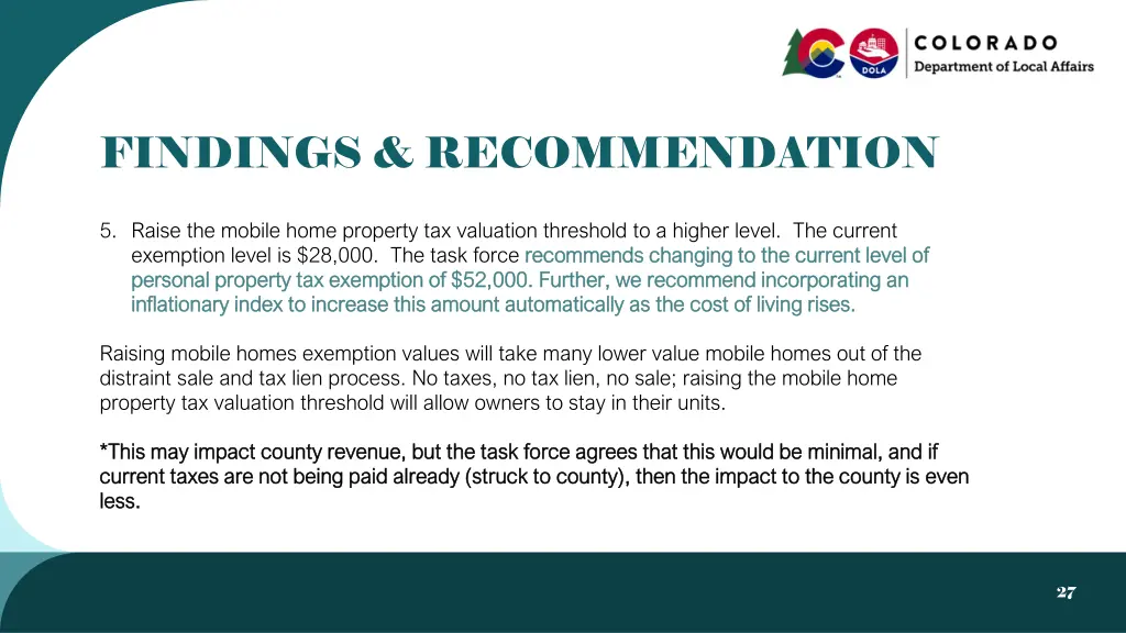 findings recommendation 4