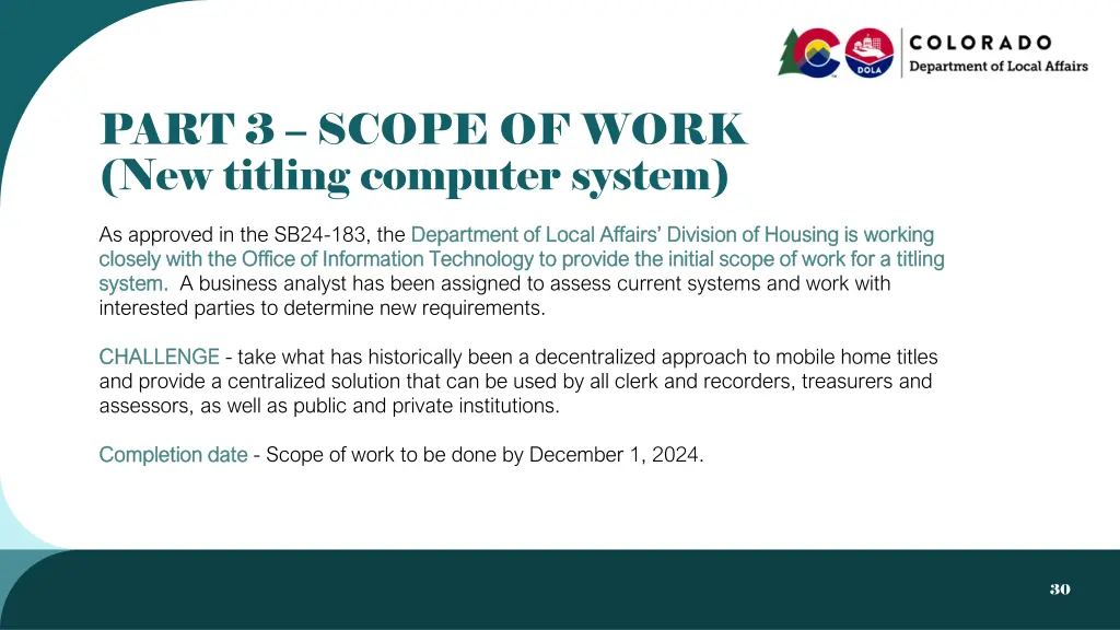 part 3 scope of work new titling computer system