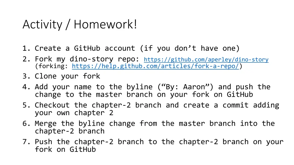 activity homework