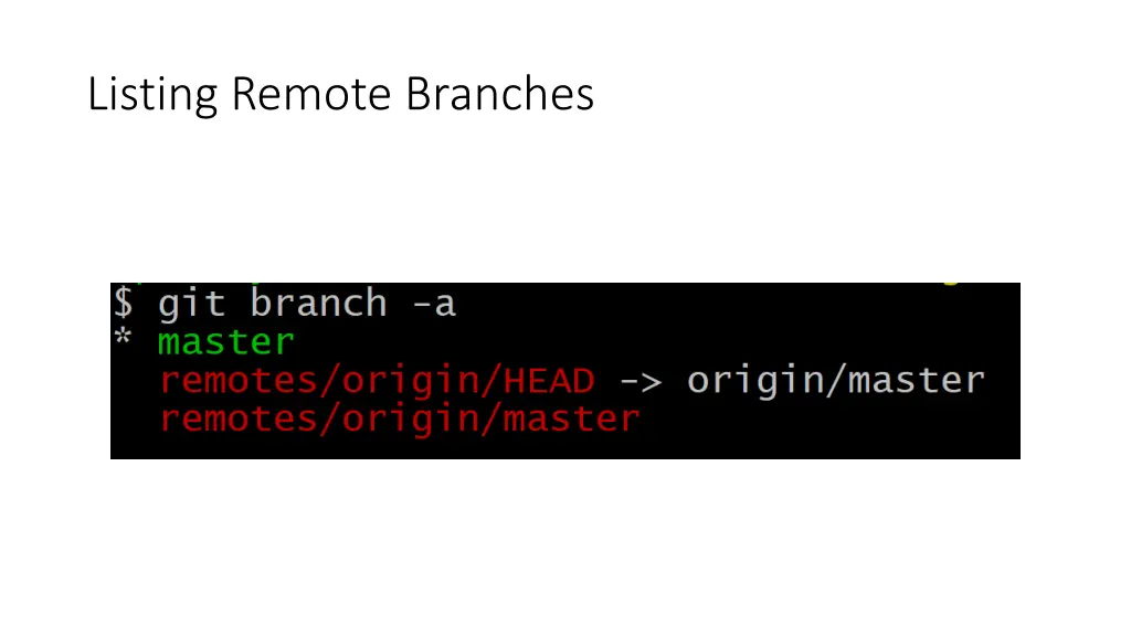 listing remote branches