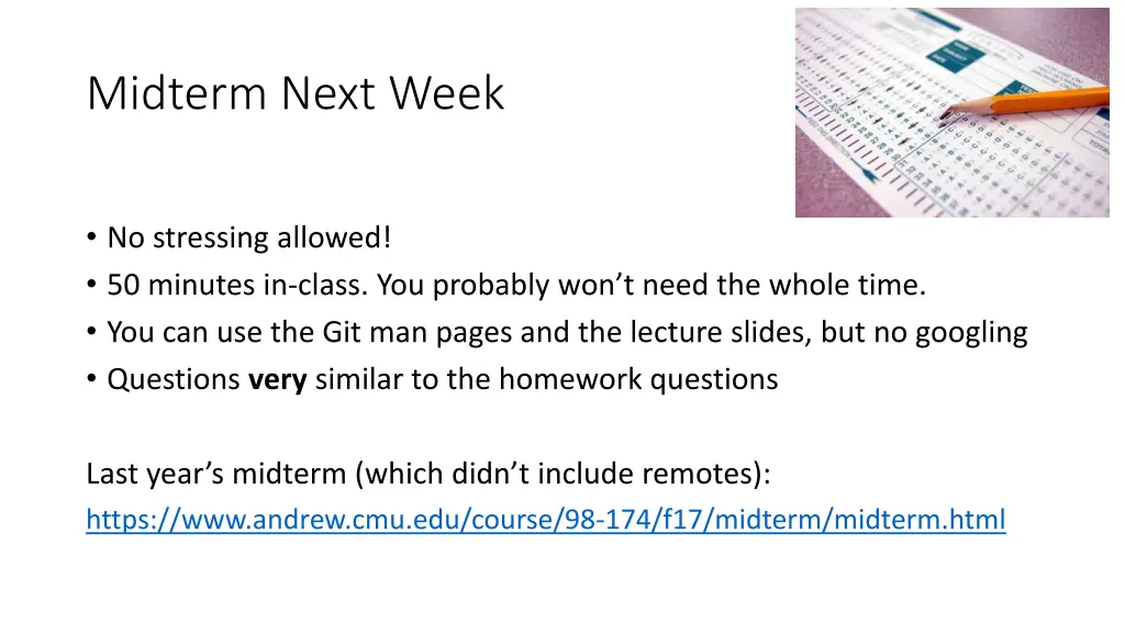 midterm next week