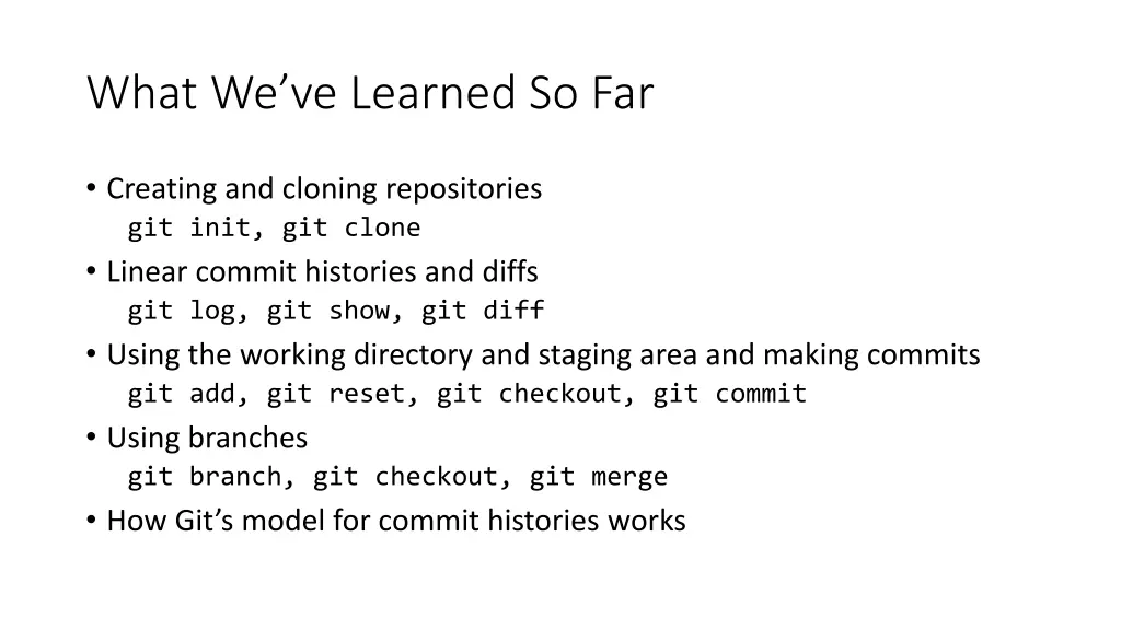 what we ve learned so far