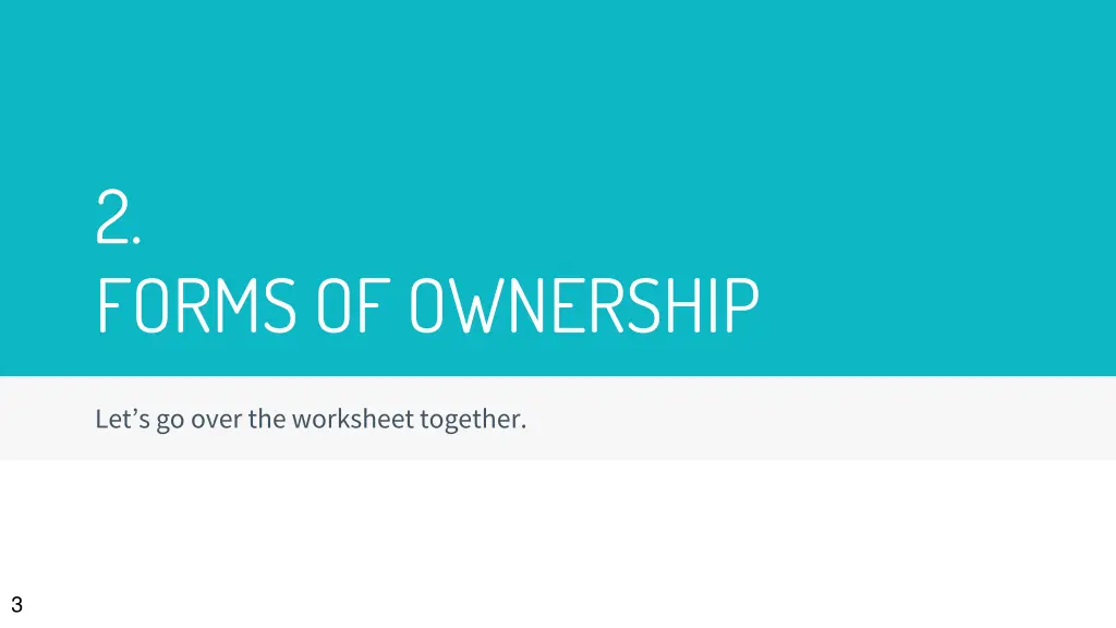 2 forms of ownership