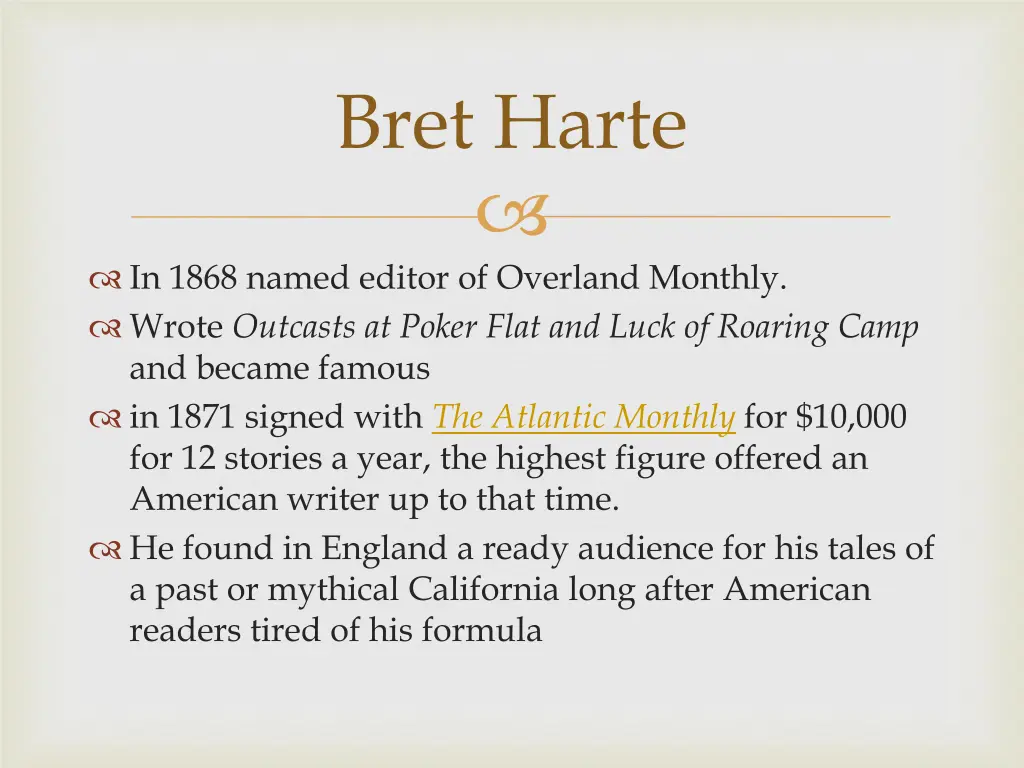 bret harte 1