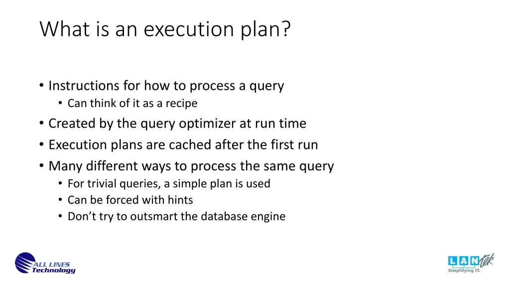 what is an execution plan