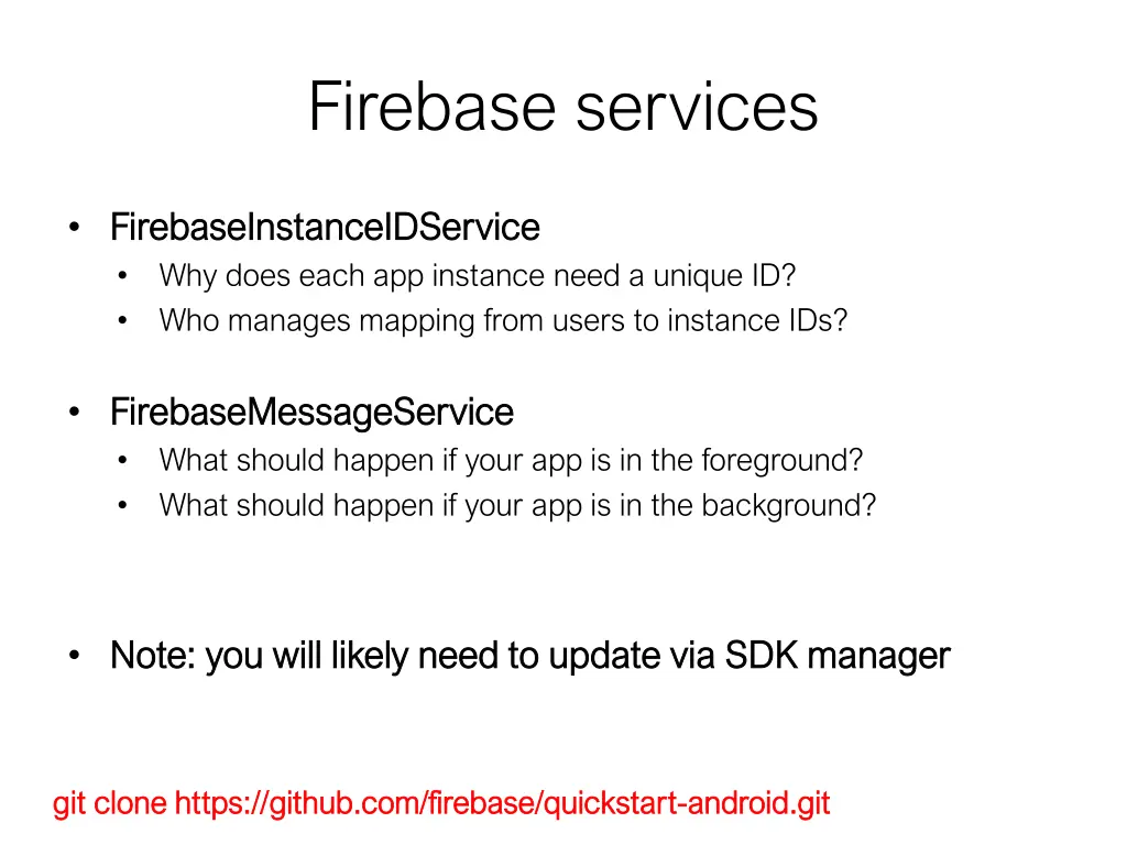 firebase services