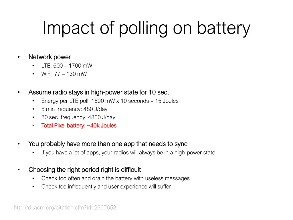 impact of polling on battery