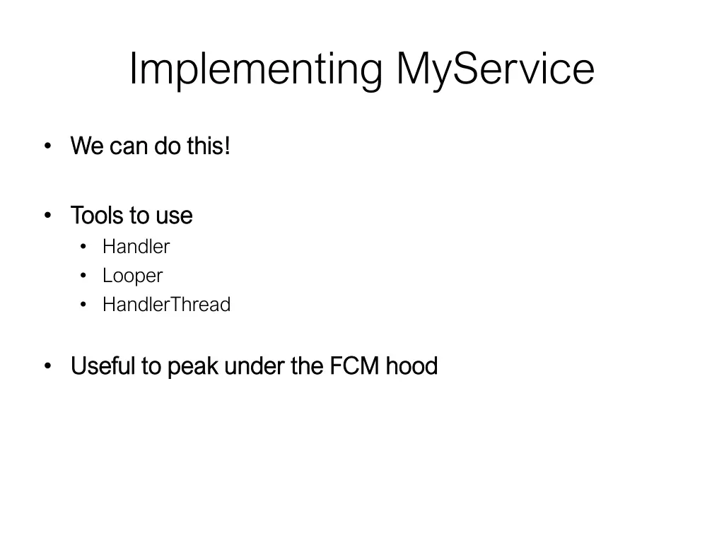 implementing myservice