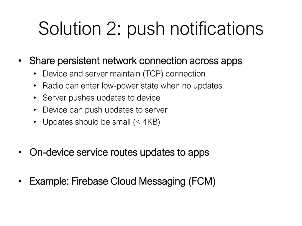 solution 2 push notifications