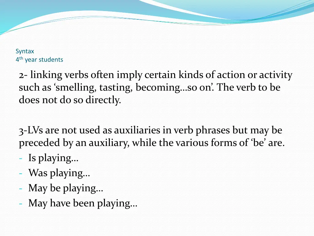 syntax 4 th year students 21