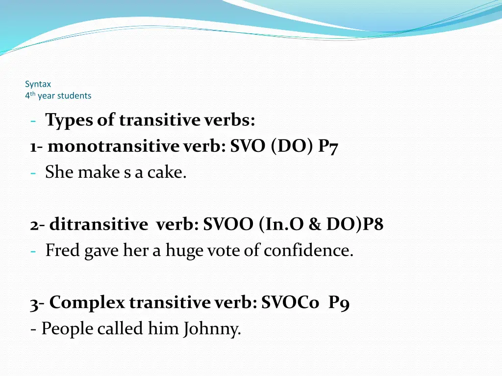 syntax 4 th year students 26