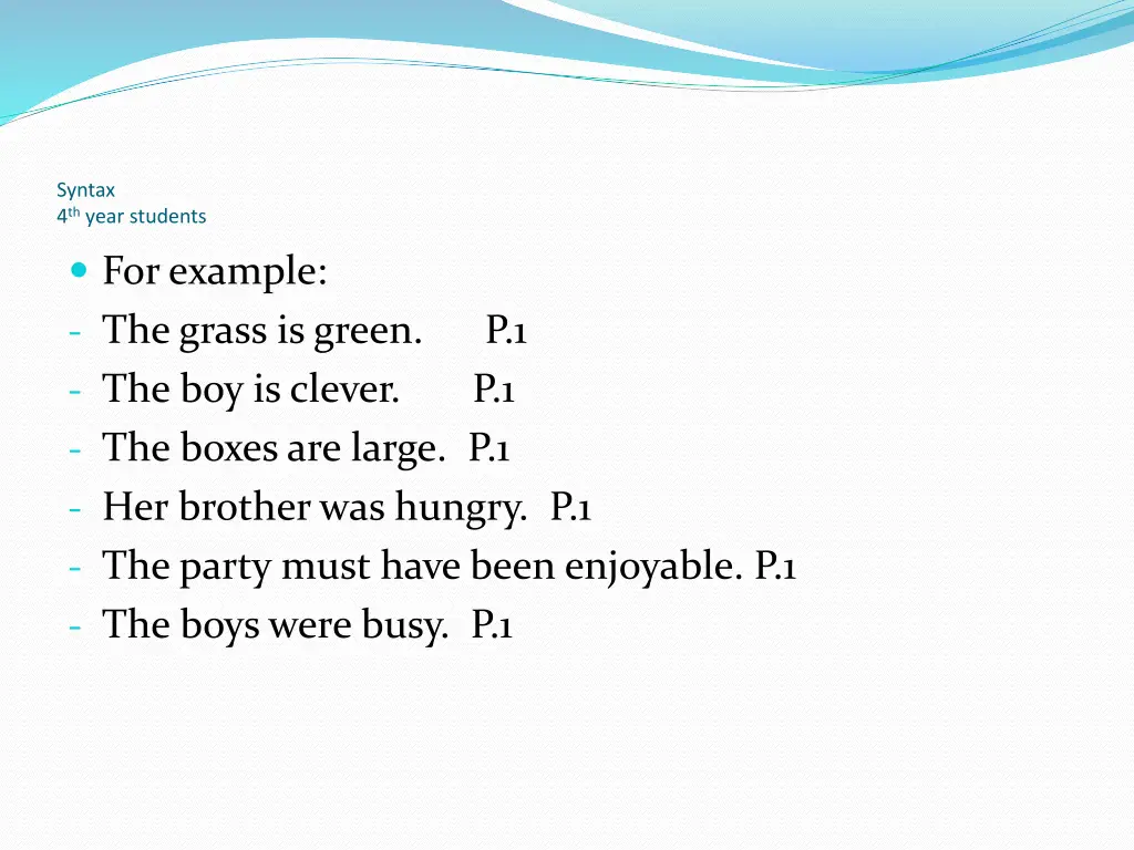 syntax 4 th year students 3