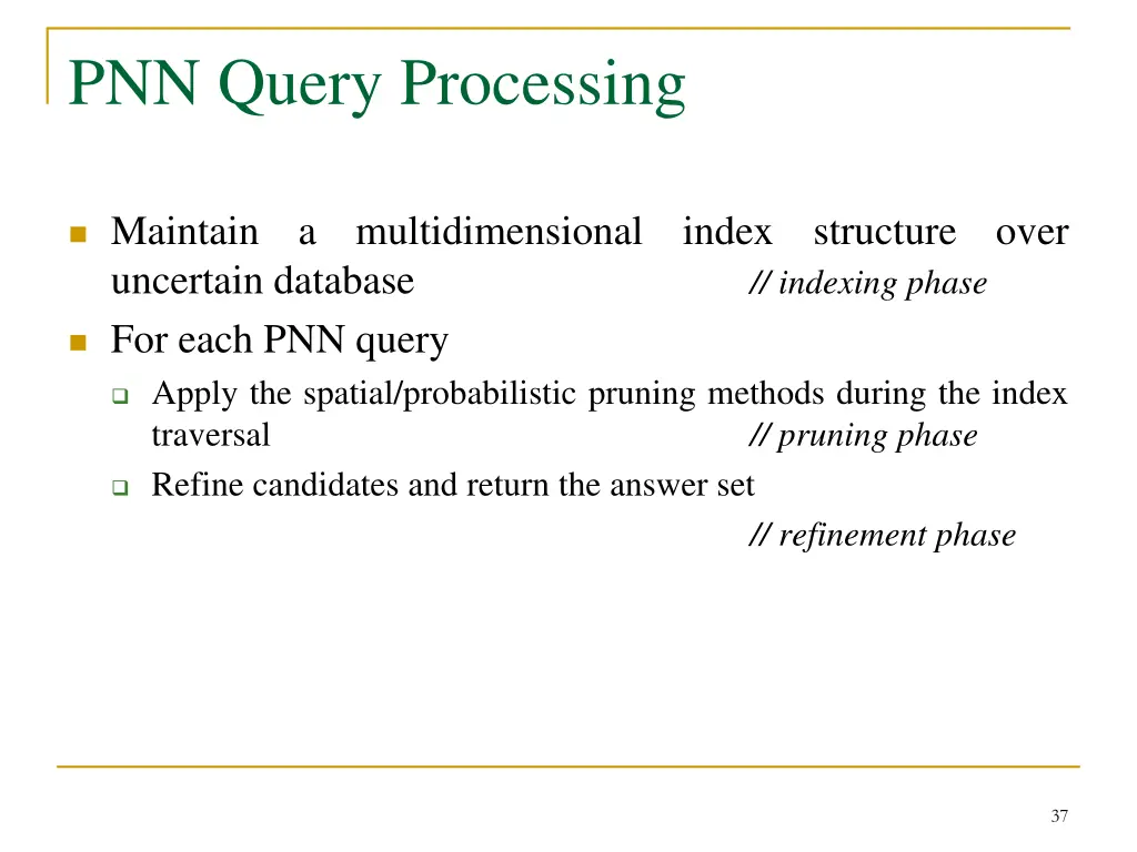 pnn query processing