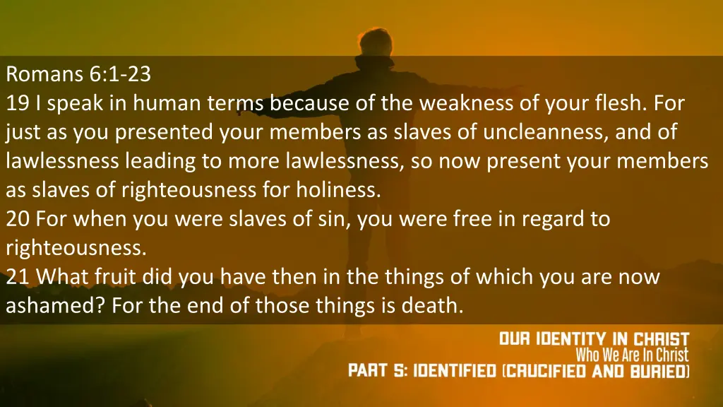 romans 6 1 23 19 i speak in human terms because