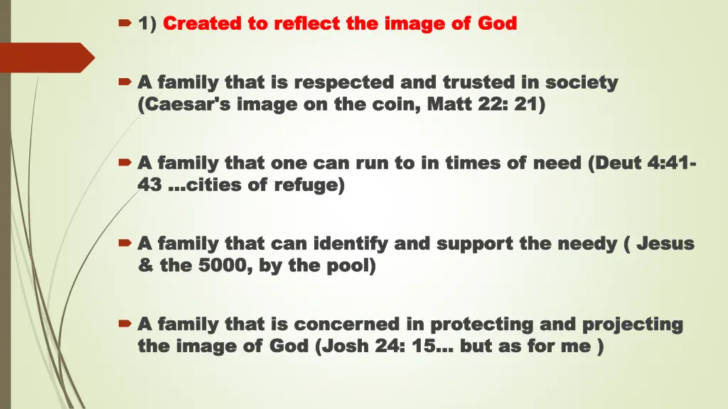 1 created to reflect the image of god created