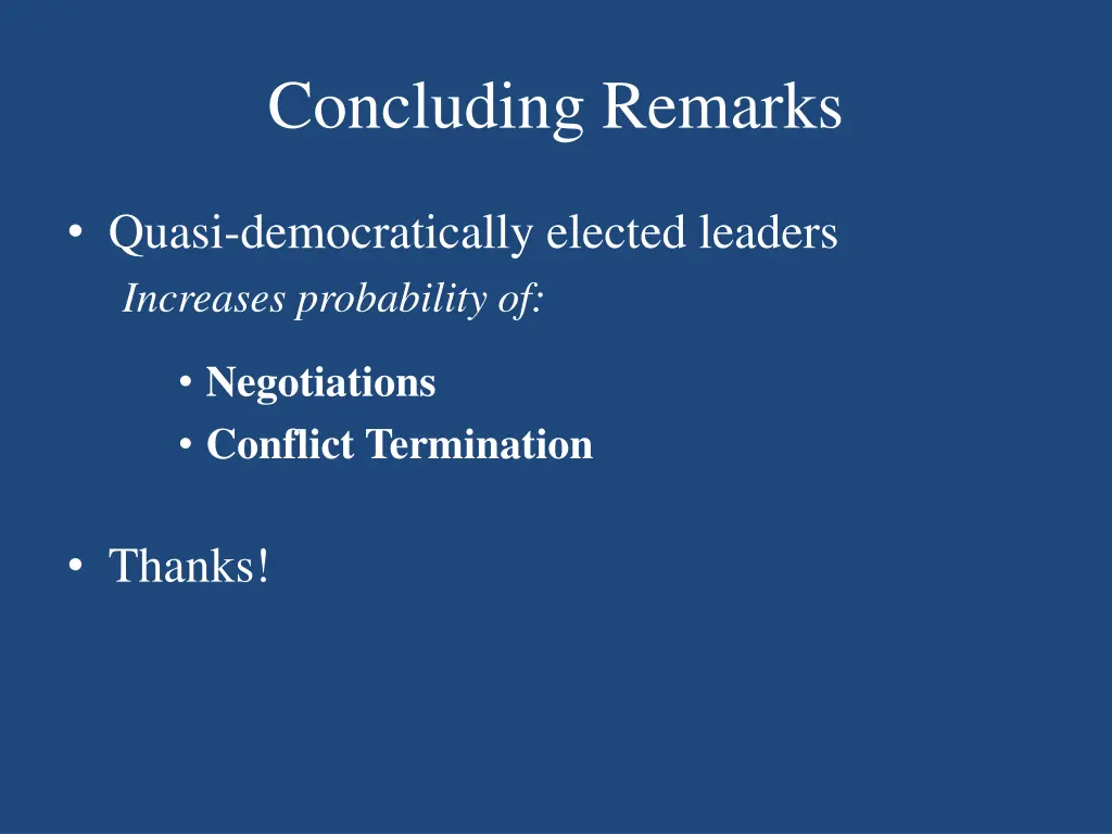 concluding remarks