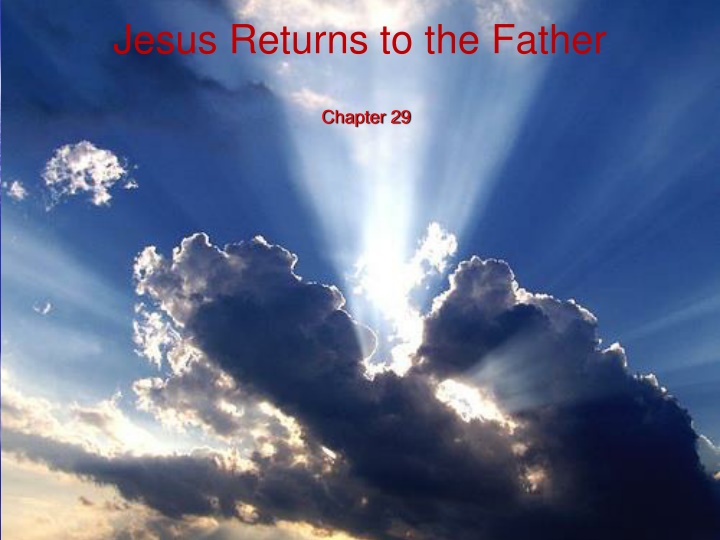 jesus returns to the father