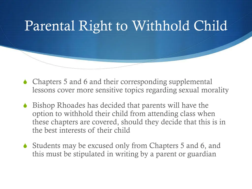 parental right to withhold child