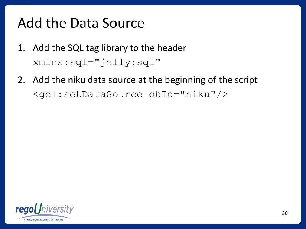 add the data source