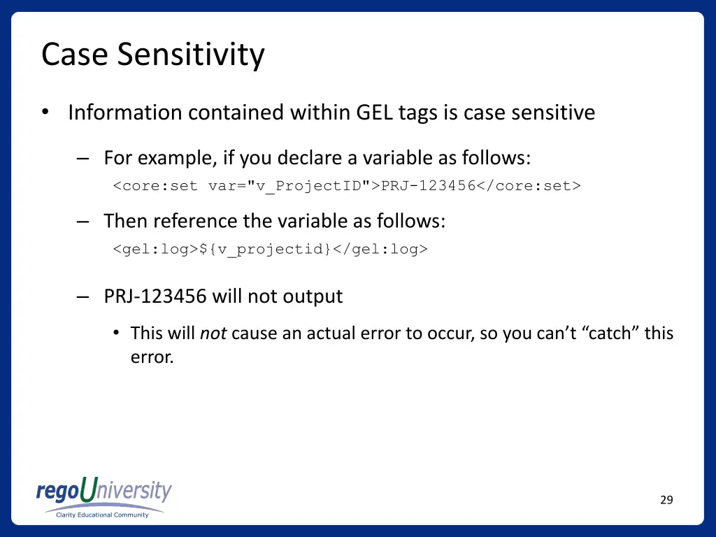 case sensitivity