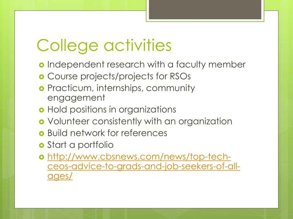 college activities
