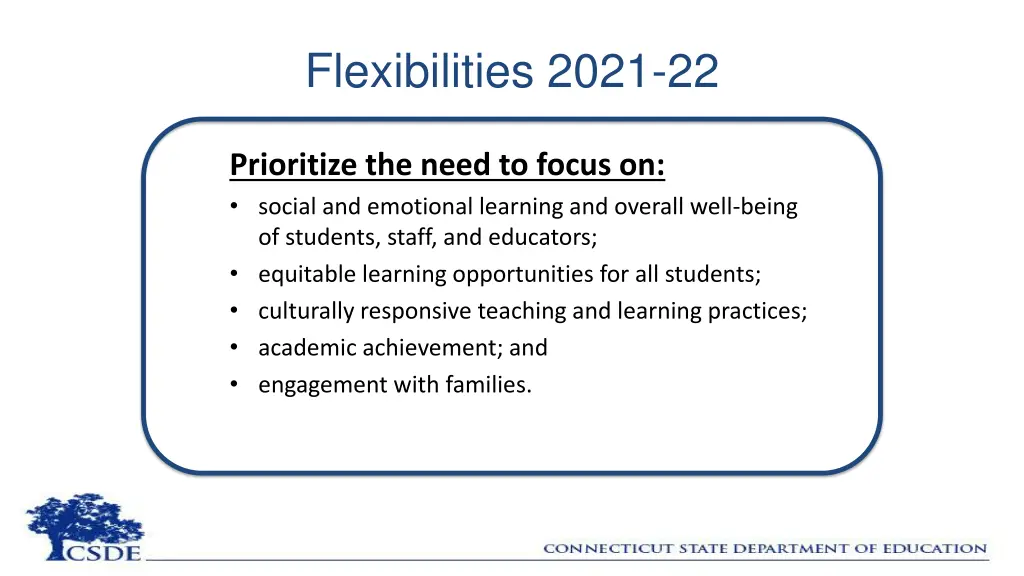 flexibilities 2021 22