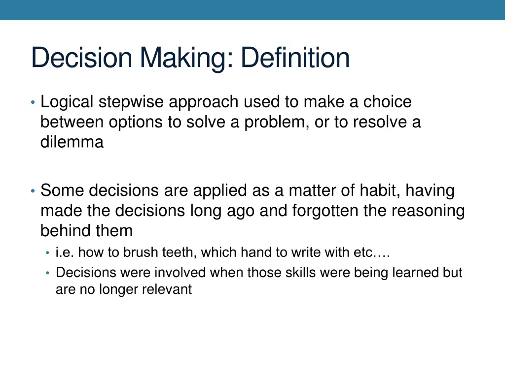 decision making definition