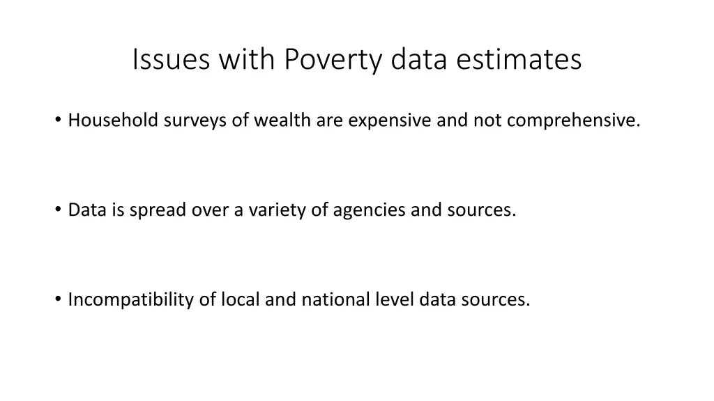 issues with poverty data estimates