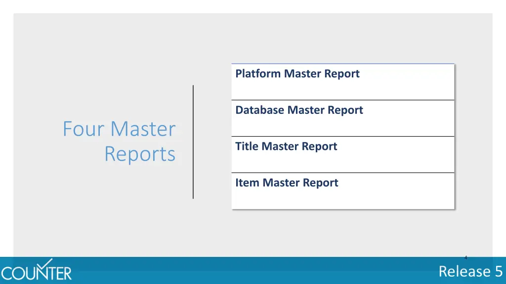 platform master report