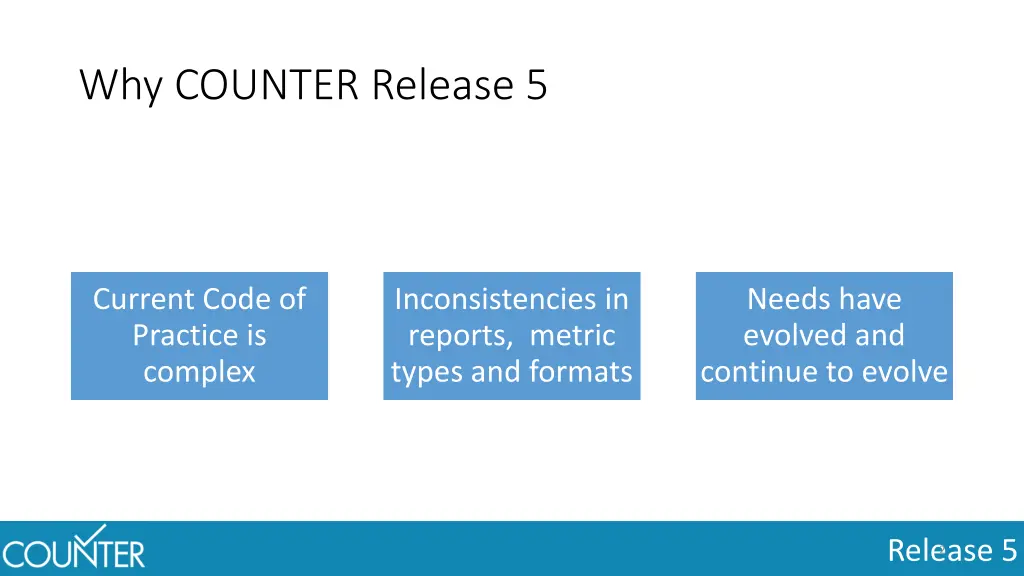 why counter release 5