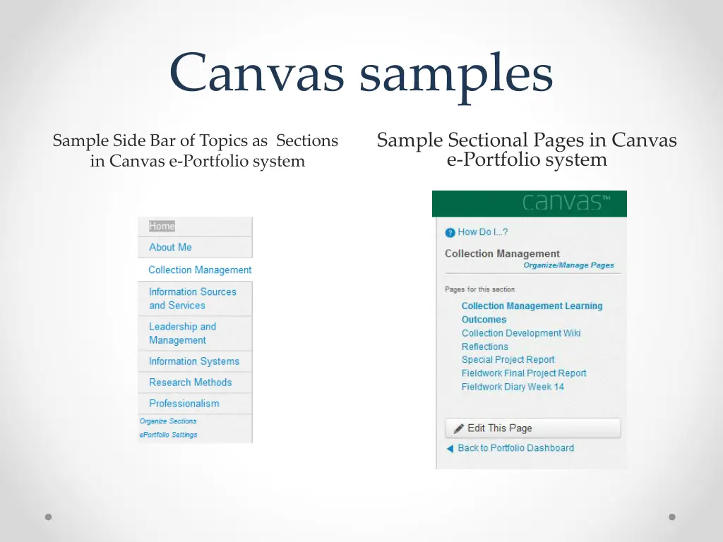 canvas samples