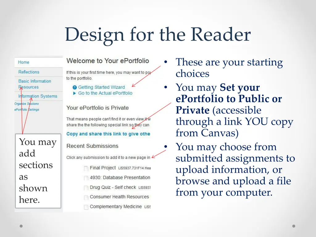 design for the reader